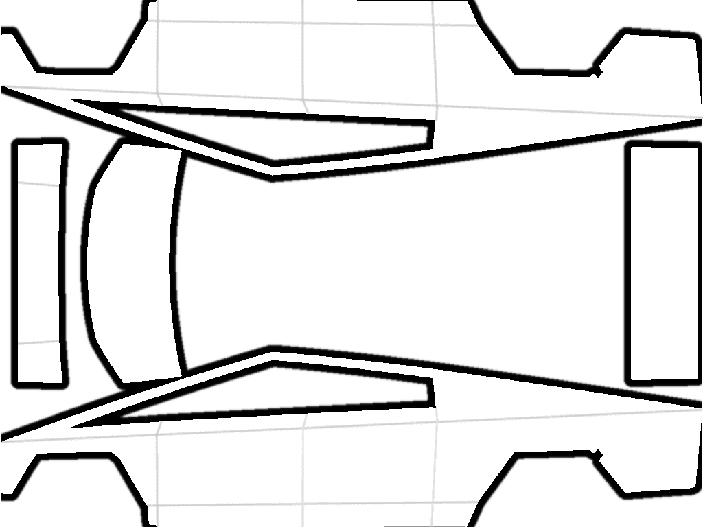 Cybertruck Paint Shop wrap template outline, 1024x768