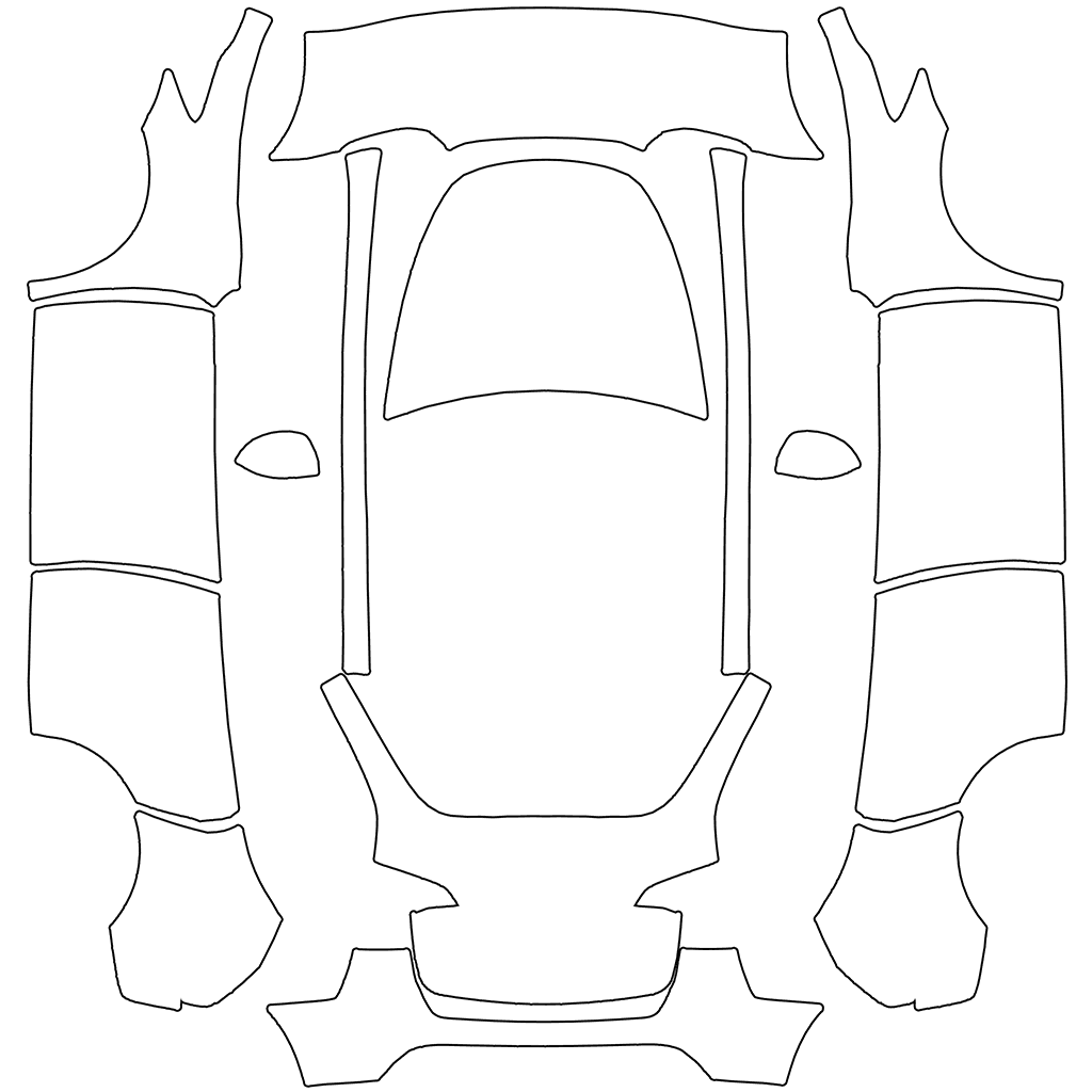 Model Y Paint Shop wrap template outline, 1024x1024