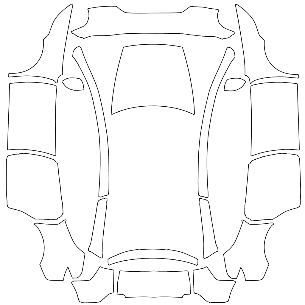Model Y L Paint Shop wrap template outline, 1024x1024