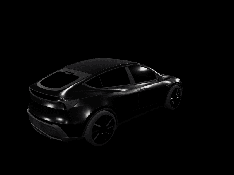 KITT custom Tesla Model Y wrap design