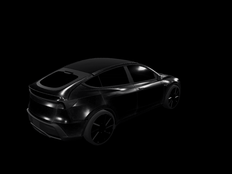 diamond subtle black Kitt custom Tesla Model Y wrap design