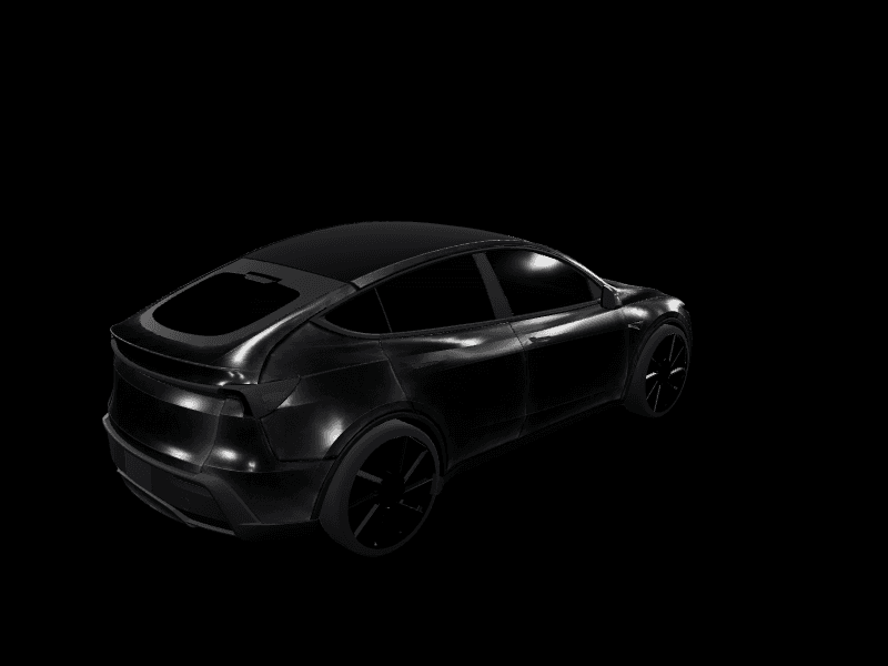 KITT subtle black diamond front bar custom Tesla Model Y wrap design