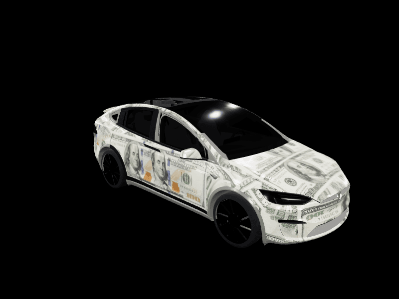 Big Bank Energy - Model X All Variants custom Tesla Model X wrap design