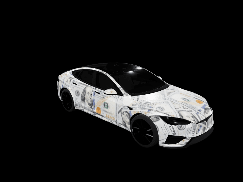 Plaid Payday - Model S Plaid (2021+) custom Tesla Model S wrap design