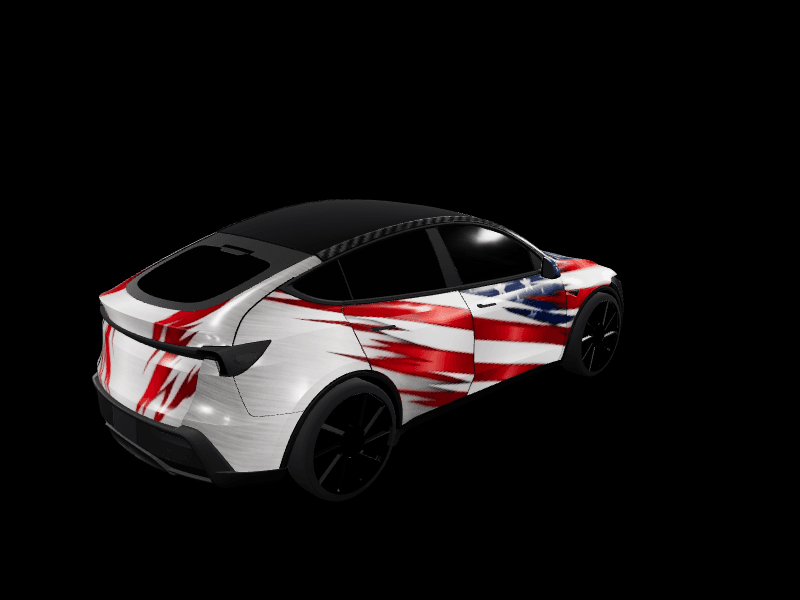 Merica wrap - Model Y Juniper Base custom Tesla Model Y wrap design
