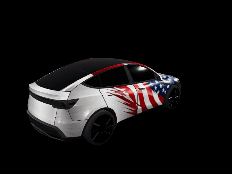 Merica wrap - Model Y Juniper Premium custom Tesla Model Y wrap design