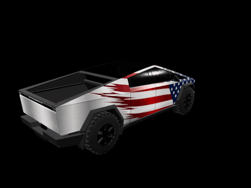 Merica wrap - Cybertruck All Variants custom Tesla Cybertruck wrap design