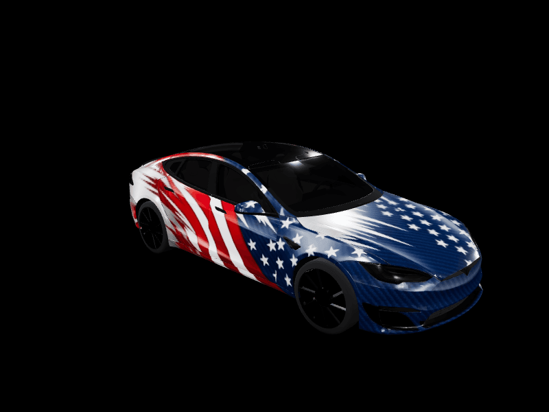 Merica wrap - Model S Pre-2021 (Original) custom Tesla Model S wrap design