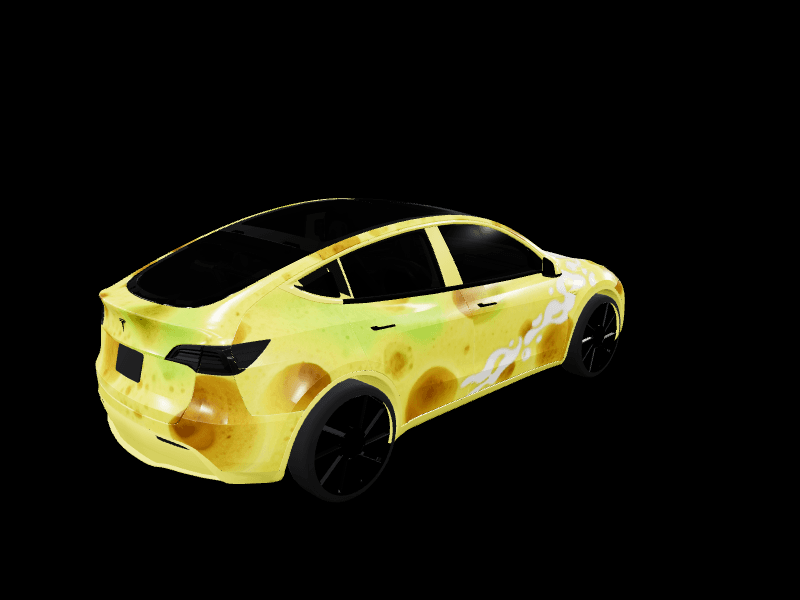 Sponge wrap - Model Y Pre-2025 (Original) custom Tesla Model Y wrap design