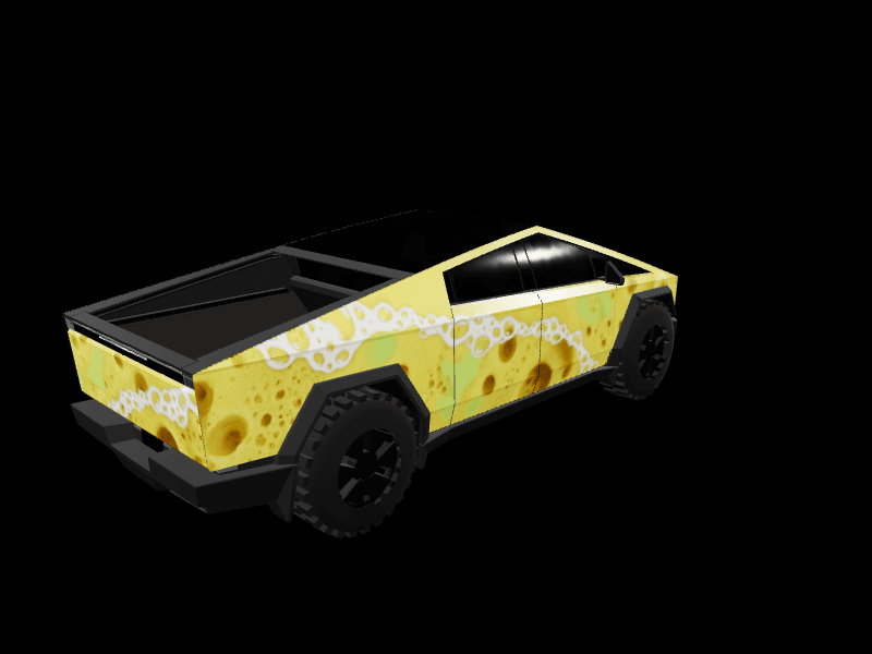 Sponge wrap - Cybertruck All Variants custom Tesla Cybertruck wrap design