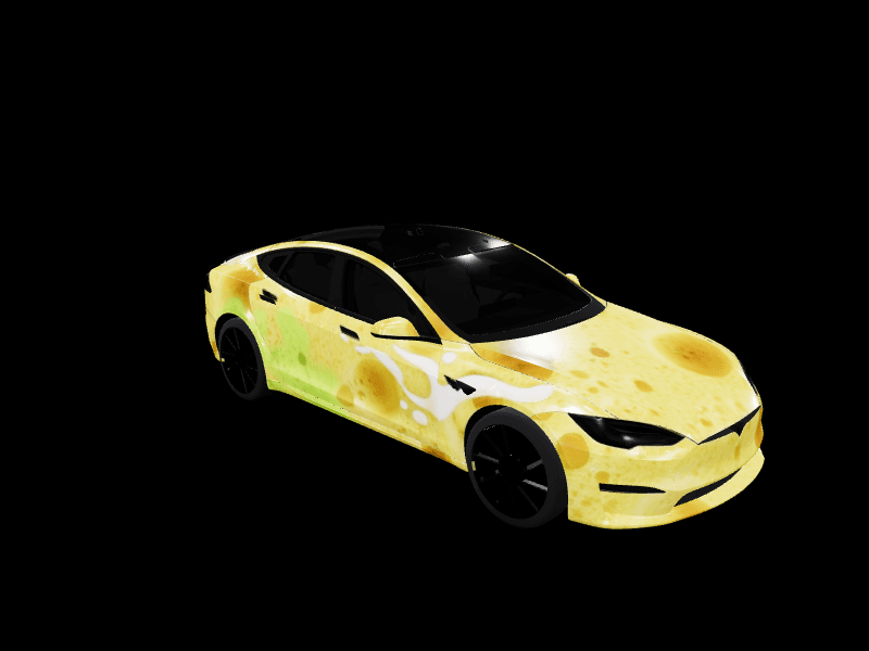 Sponge wrap - Model S Pre-2021 (Original) custom Tesla Model S wrap design