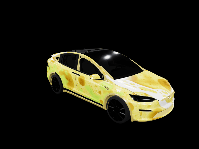 Sponge wrap - Model X All Variants custom Tesla Model X wrap design