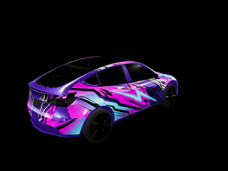 Itasha neo-Tokyo racing - Model Y Pre-2025 (Original) custom Tesla Model Y wrap design