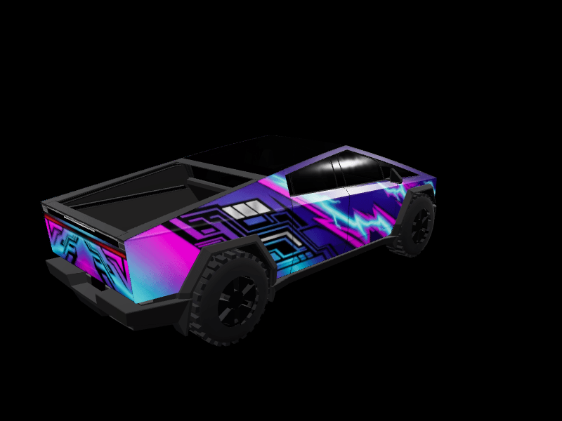 Itasha neo-Tokyo racing - Cybertruck All Variants custom Tesla Cybertruck wrap design