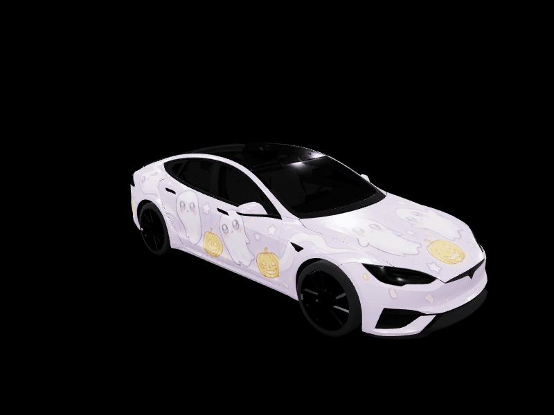 Kiwaieeee - Model S Plaid (2021+) custom Tesla Model S wrap design