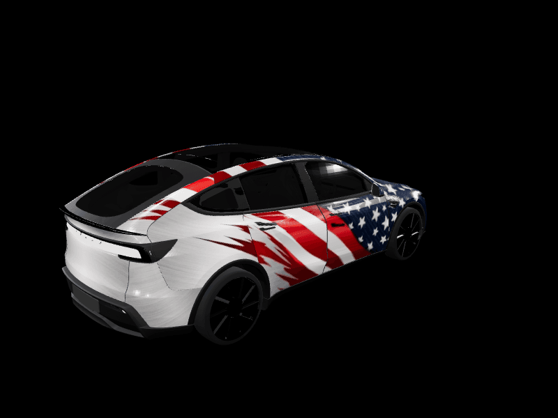 Merica wrap - Model Y Long Range custom Tesla Model Y wrap design