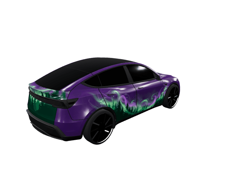 Cauldron Glow - Model Y Juniper Premium custom Tesla Model Y wrap design