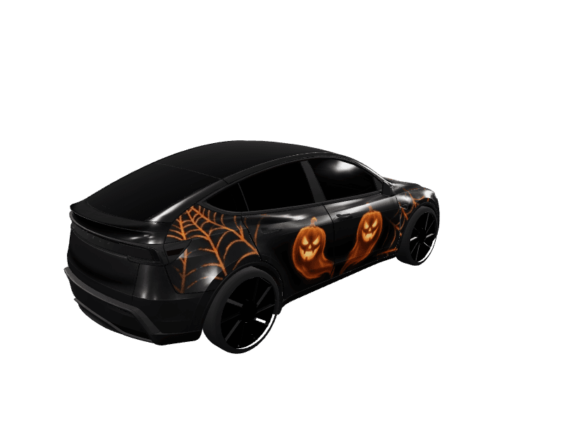 Pumpkin Patch Night - Model Y Juniper Premium custom Tesla Model Y wrap design