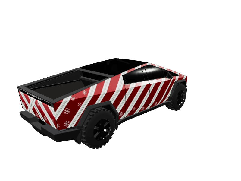 Candy Cane Christmas - Cybertruck All Variants custom Tesla Cybertruck wrap design