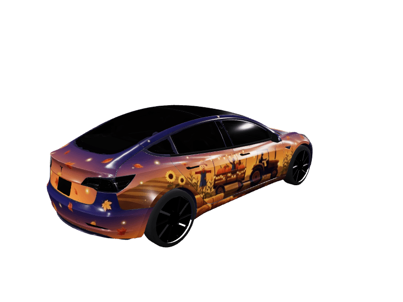 Harvest Moon Hayride - Model 3 Pre-2024 (Original) custom Tesla Model 3 wrap design