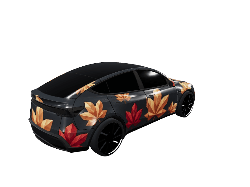 Low-Poly Autumn - Model Y Juniper Premium custom Tesla Model Y wrap design