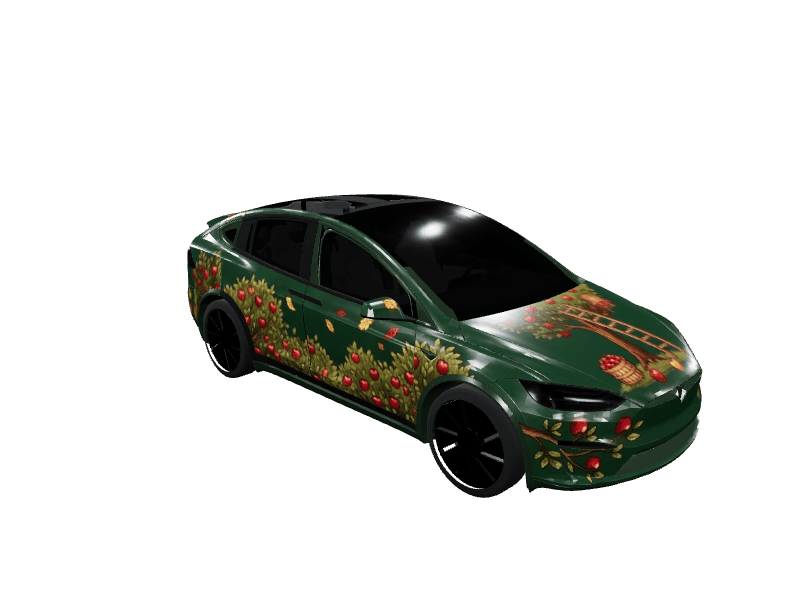 Apple Orchard Harvest - Model X All Variants custom Tesla Model X wrap design