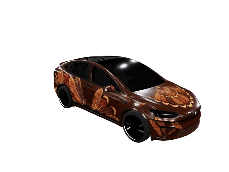 Harvest Feathers - Model X All Variants custom Tesla Model X wrap design