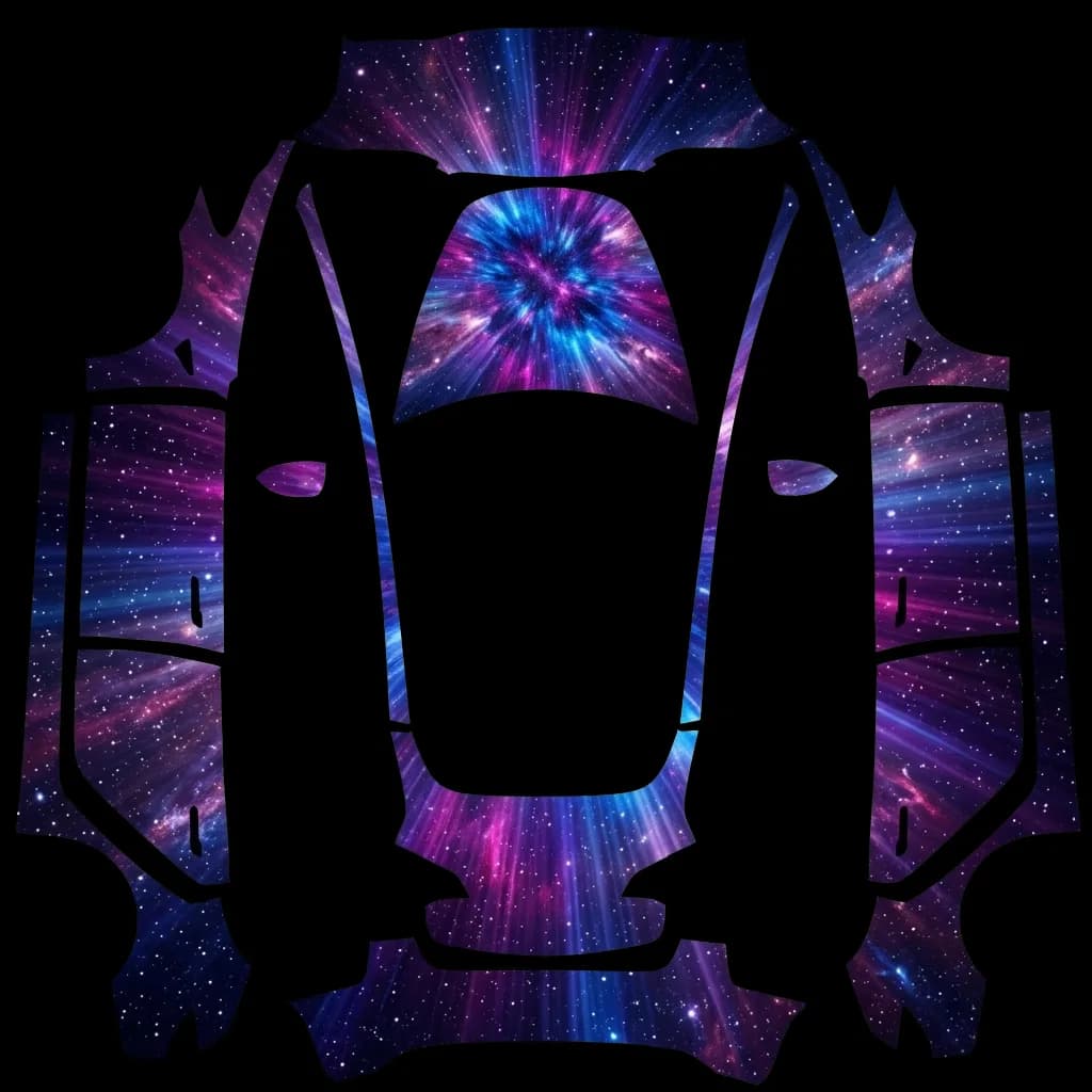 Galaxy Burst Space: flat Tesla Paint Shop wrap file for the Tesla Model 3