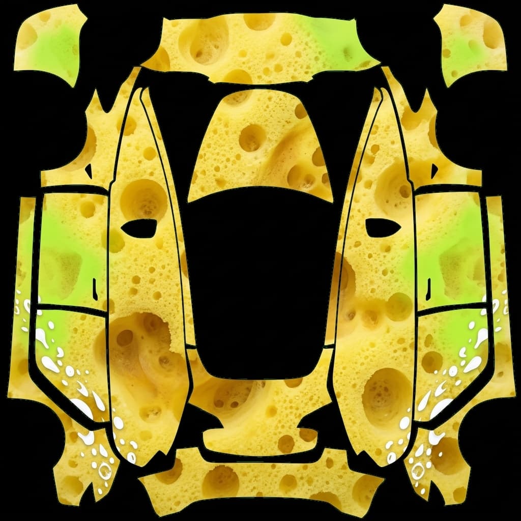 Sponge wrap - Model 3 Pre-2024 (Original): flat Tesla Paint Shop wrap file for the Tesla Model 3