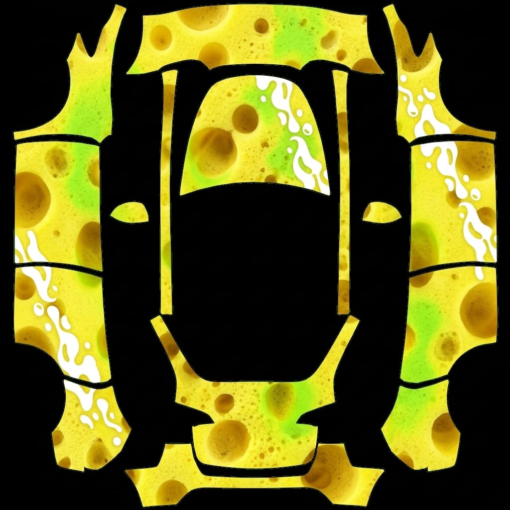 Sponge wrap - Model Y Pre-2025 (Original): flat Tesla Paint Shop wrap file for the Tesla Model Y