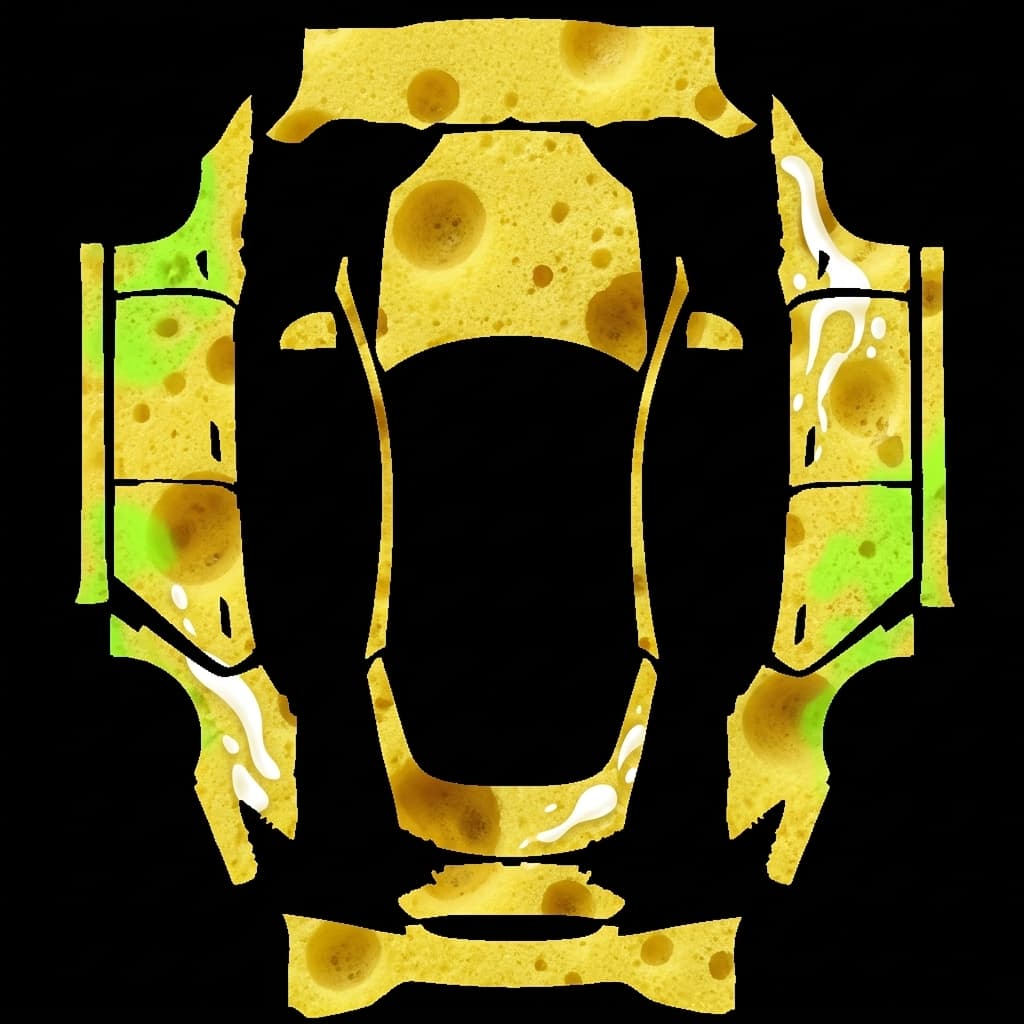 Sponge wrap - Model S Pre-2021 (Original): flat Tesla Paint Shop wrap file for the Tesla Model S