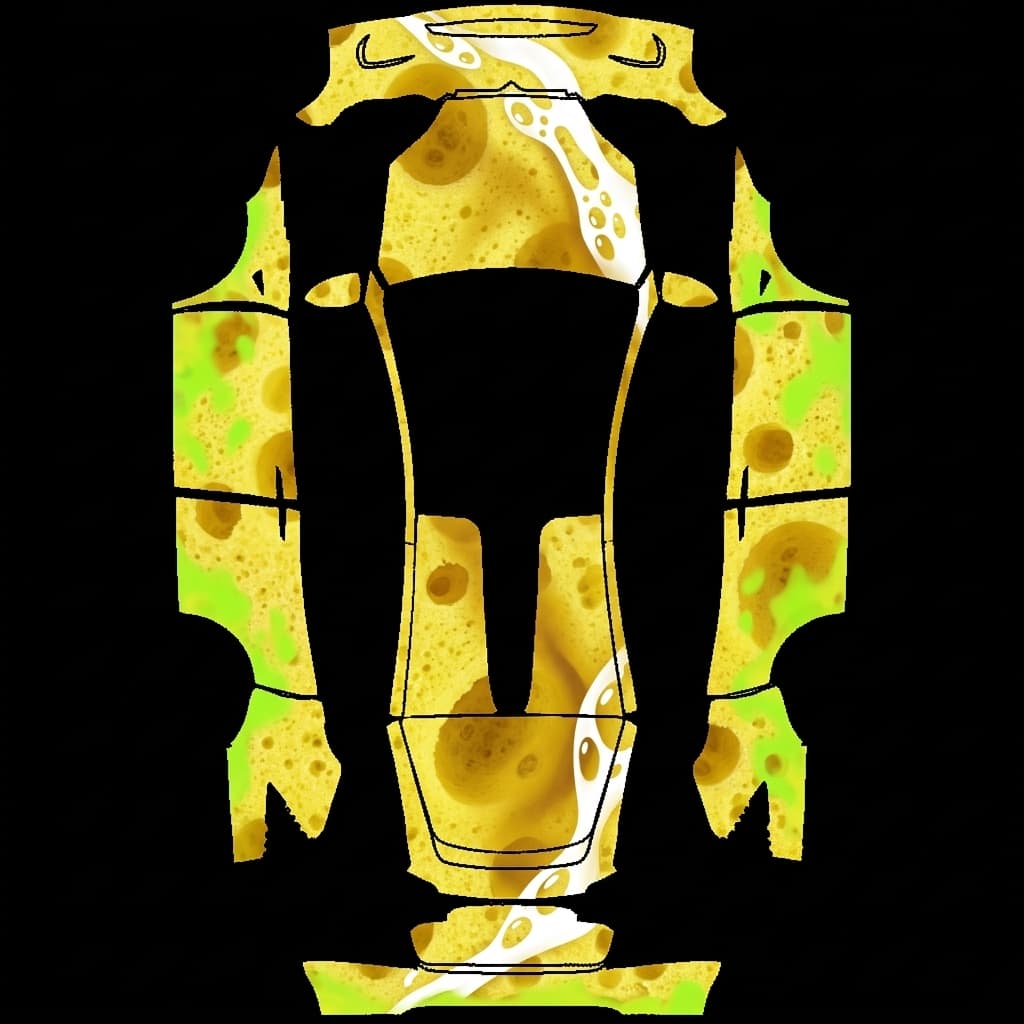 Sponge wrap - Model X All Variants: flat Tesla Paint Shop wrap file for the Tesla Model X