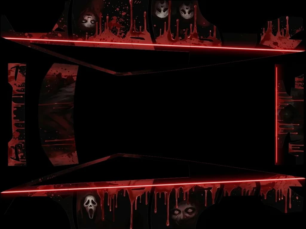 Matte Blood Red Horror: flat Tesla Paint Shop wrap file for the Tesla Cybertruck