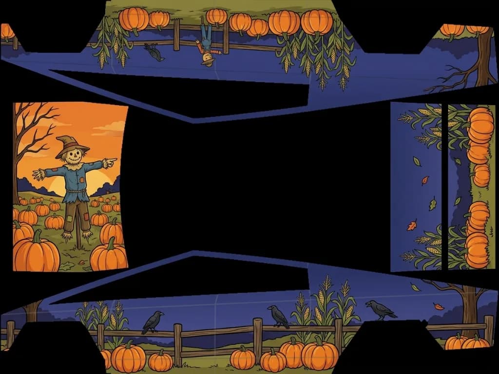 Scarecrow Pumpkin Patch - Cybertruck All Variants: flat Tesla Paint Shop wrap file for the Tesla Cybertruck